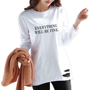 长袖t恤女冬季加绒洋气内搭中长款打底衫2026早秋新款上衣遮屁股