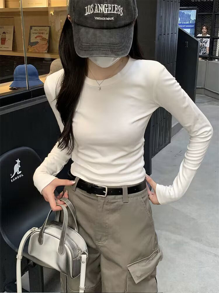 秋冬季新款长袖t恤打底衫女内搭