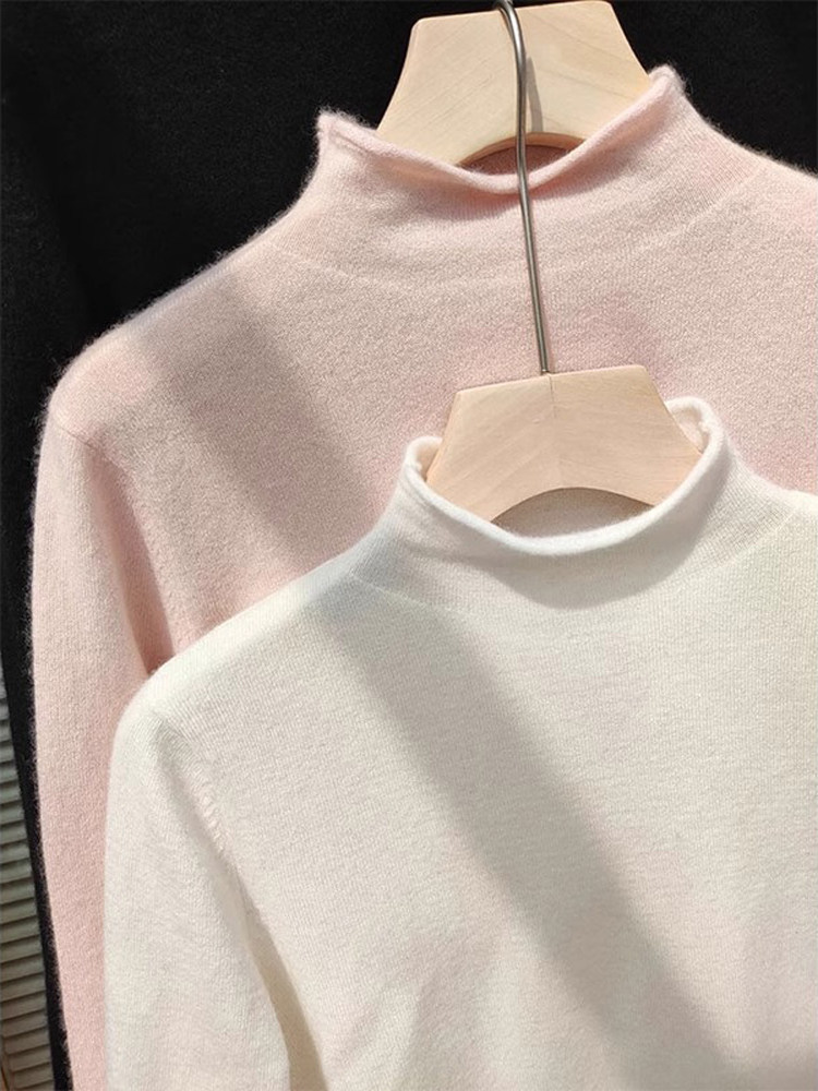 半高领白色打底衫女秋冬季2025新款德绒加厚保暖长袖t恤内搭上衣,女装/女士精品,T恤,淘宝优惠券,粉丝福利购,淘宝优惠卷