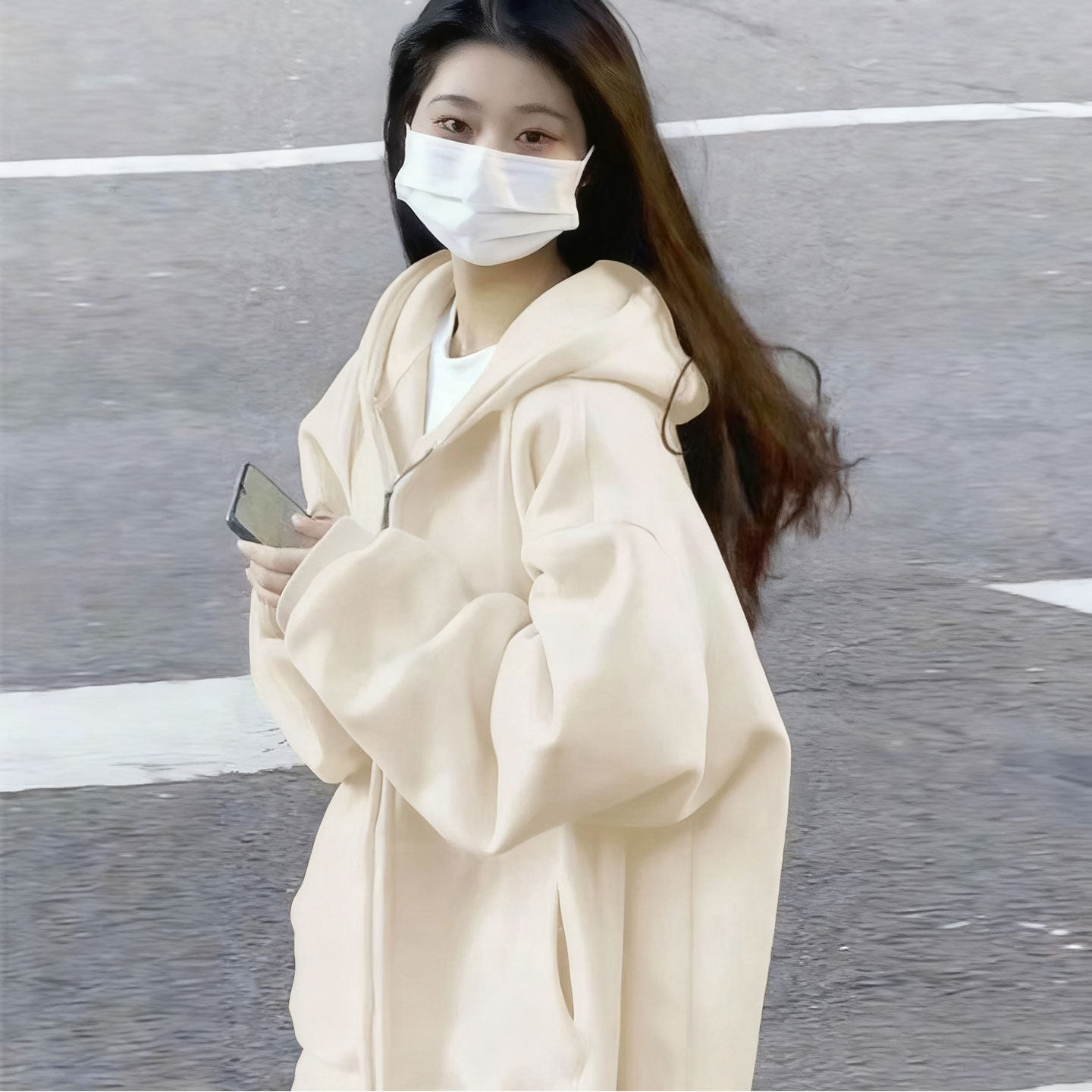 秋冬季加绒加厚宽松慵懒风高级感连帽女士卫衣2025年新款开衫外套,女装/女士精品,卫衣/绒衫,淘宝优惠券,粉丝福利购,淘宝优惠卷