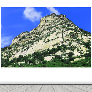 自然景观青山山水风景壁画雄伟的大山靠山山峰美景家用中式背景画