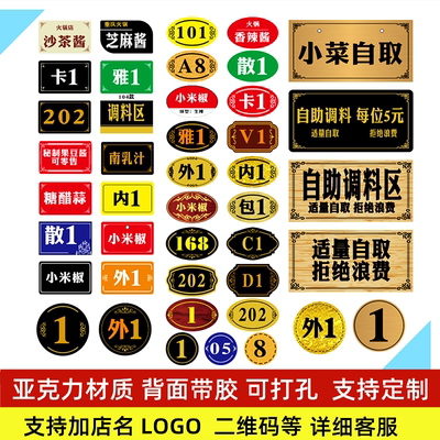 亚克力材质防水防油不褪色可定制