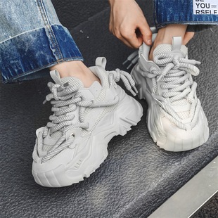 ZHR情侣同款厚底老爹鞋女2026新款复古潮流前卫百搭运动休闲鞋男