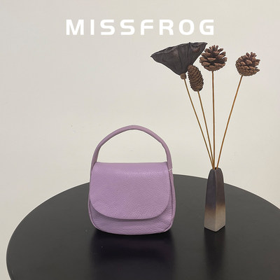 MISSFROG头层山羊皮斜跨手机包