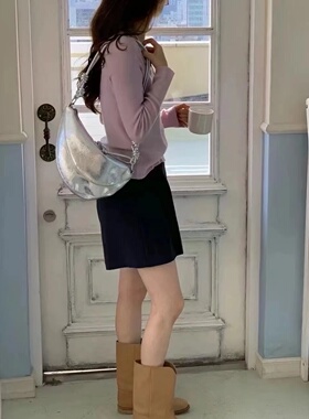 2024新款头层油蜡韩系饺子包小众极简百搭设计通勤轻便运动休闲款