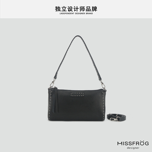 2026年新款简约复古腋下枕头包小众真皮手机笔筒包单肩斜跨手提包