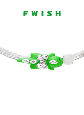 FWISH珐琅蛇骨链女小众设计项链