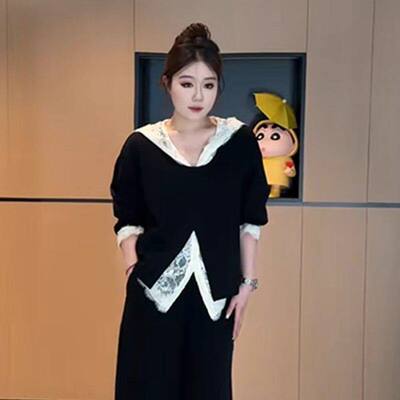 超大码150kg运动衫蕾丝三