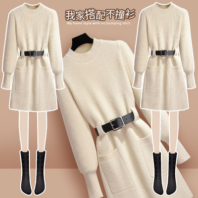 针织洋装女秋冬2025新款