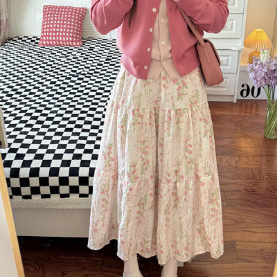 法式甜美小清新粉色碎花