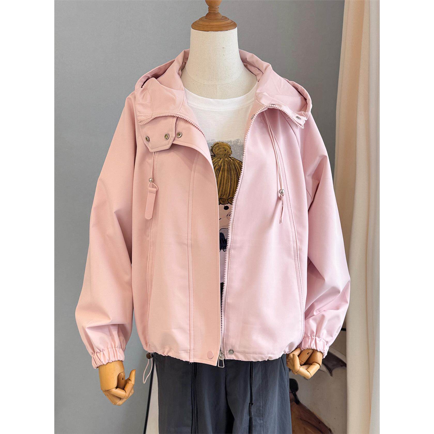 冲锋衣外套女2025秋季新款韩版宽松显瘦连帽夹克时尚百搭休闲上衣