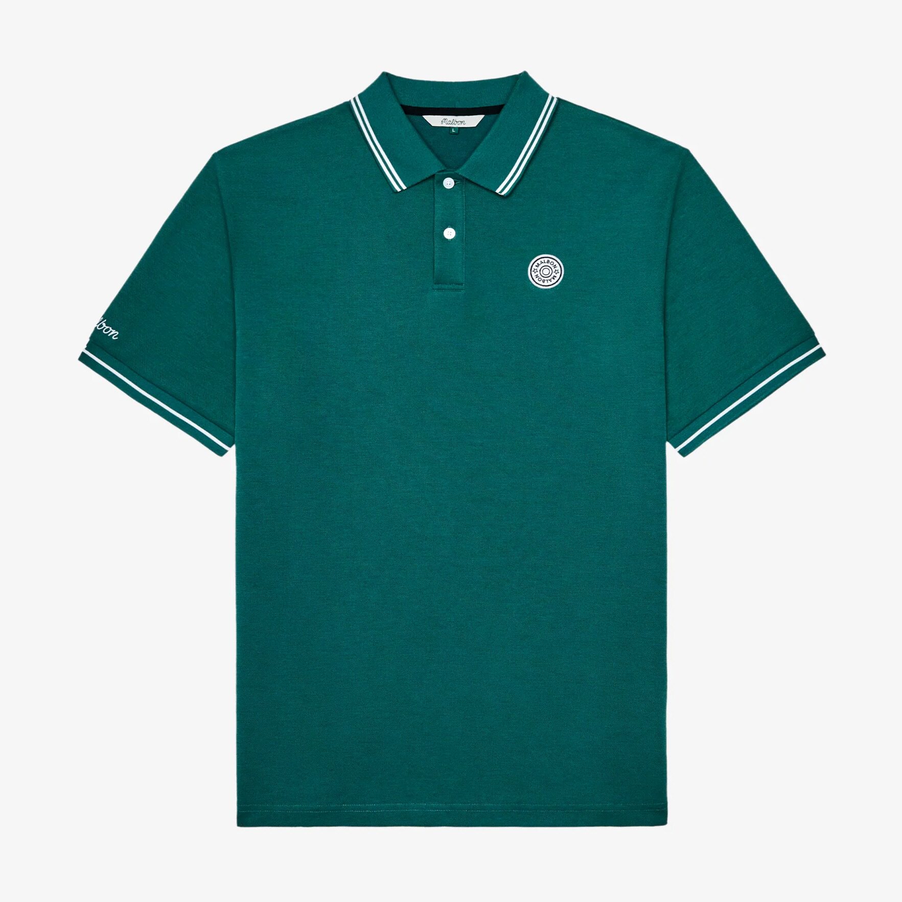 Malbon高尔夫短袖男子混纺顺滑新款FAIRWAY APPLIQUE PIQUE POLO