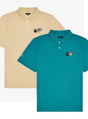 MALBON高尔夫短袖衫男柔软舒适GOLF TWO MAN SCRAMBLE PIQUE POLO