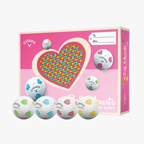 代购Callaway高尔夫球26限量版Chrome Soft Golf Hearts