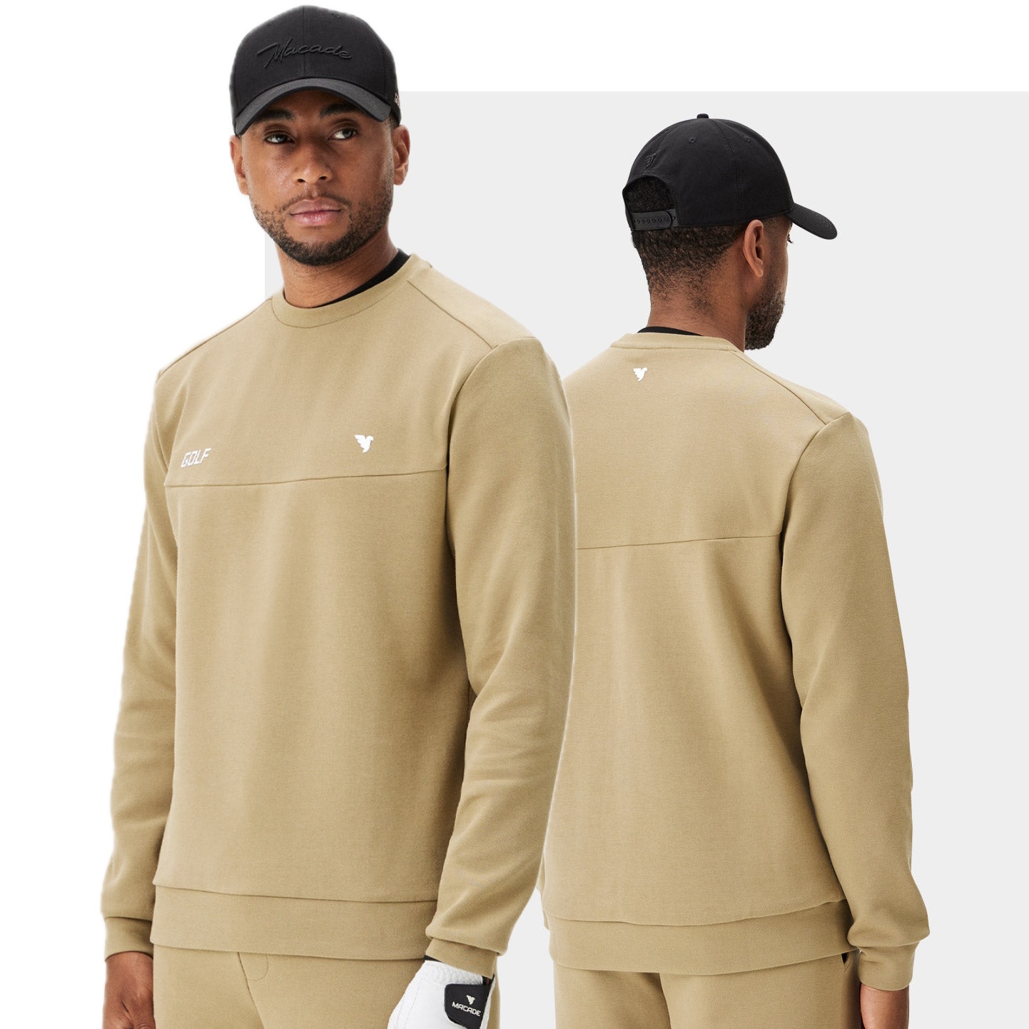 代购Macade高尔夫长袖衫男子新款圆领衫Range Crewneck