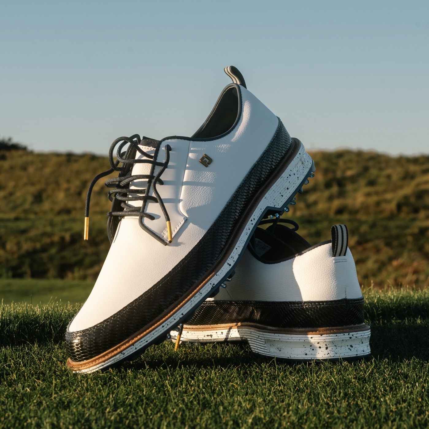 代购Footjoy高尔夫球鞋男活钉防水新款Dry Ice Field LX