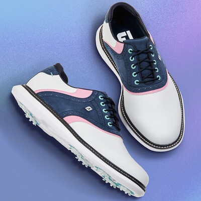 FootJoy Traditions Saddle Energy Golf男子活钉新款高尔夫球鞋