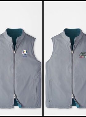 peter millar高尔夫马甲男Reversible弹力防水防风双面羊毛背心