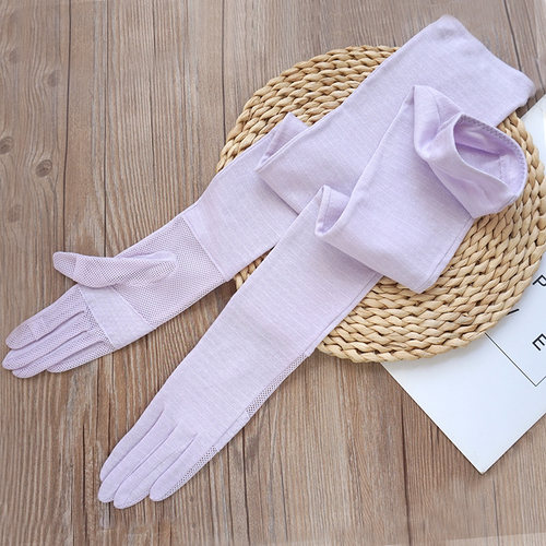 歌诺达女夏70cm加长款翻露指手套