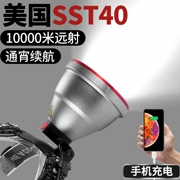 gậy đi bộ du lịch Liekachi ánh sáng mạnh có thể sạc lại đèn pha siêu sáng nhập khẩu LED tuổi thọ pin cực dài ngoài trời gắn trên đầu câu cá ban đêm của thợ mỏ gậy leo núi gậy leo núi chính hãng