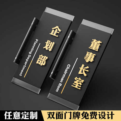 侧挂高档更换办公室门牌亚克力
