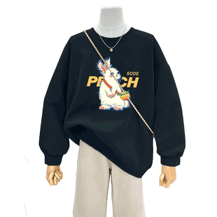 高级感超好看卫衣女2026新款欧货爆款春秋冬季加绒加厚慵懒风外套