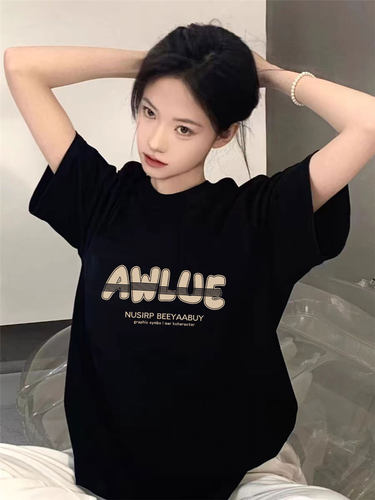 印花短袖T恤女夏季2026新款上衣