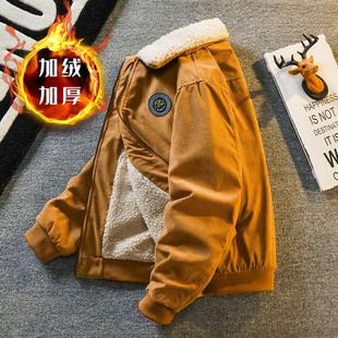 羊羔绒外套男款冬季加厚保暖棉衣美式复古工装棉袄大码灯芯绒棉服