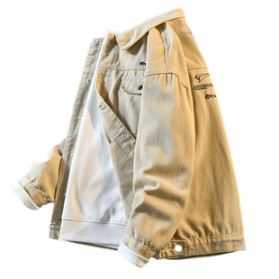 美式刺绣工装夹克男款高级感帅气牛仔衣外套2026春季潮牌百搭褂子