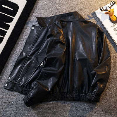 高级感痞帅皮衣外套男PU皮夹克衫