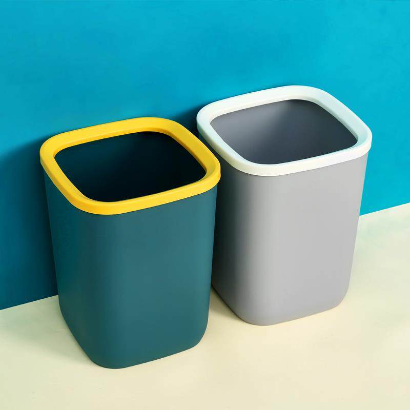 北欧风方形垃圾桶家用客厅创意可爱少女卧室现代简约无盖ins厨房