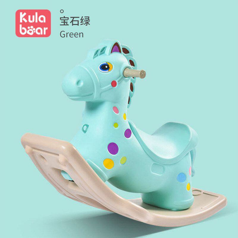儿童摇摇马家用室内加厚小木马1-3岁2婴儿大人可坐宝宝骑马玩具车