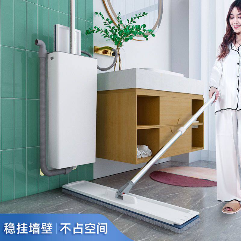 壁挂式洗衣机拖把家用刮刮乐免手洗拖把桶平板一拖净懒人拖地神器