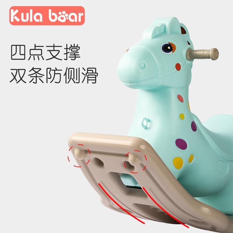 摇摇马儿童家用室内加厚小木马一周岁婴儿大人可坐宝宝骑马玩具车