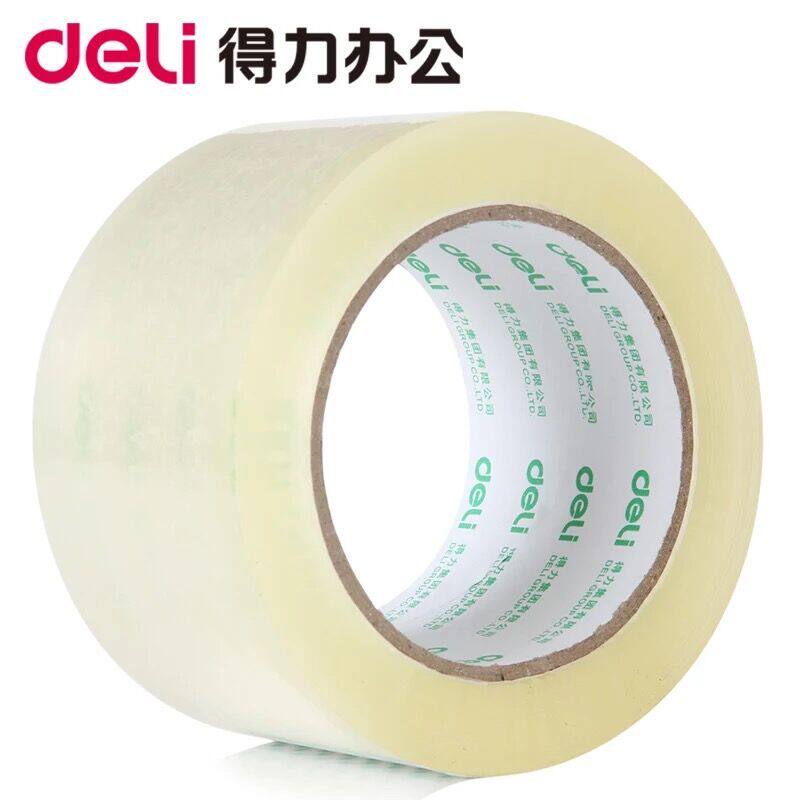 得力文具30325透明胶带60mm宽*100y大卷封箱胶带包邮多用途胶