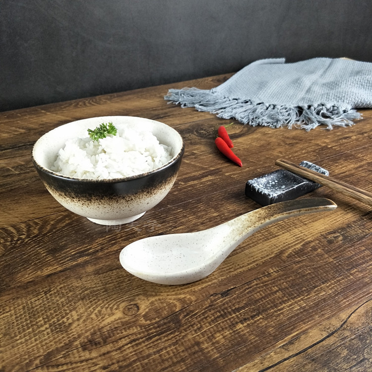 Japanese tableware simple and retro home Korean ceramic bowl