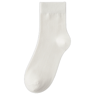 袜子女中筒袜春秋冬季100%正品纯色棉底短筒船袜女士长袜黑白色袜