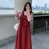 款号1202款2024秋款新款假三件套连衣裙P155K218，女装连衣裙，浙宝220A