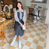 主推新款假三件套连衣裙学院风P145k188，女装连衣裙，浙宝220A