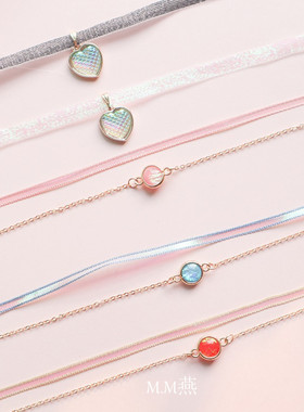 choker超仙抖音同款人鱼姬锁骨链