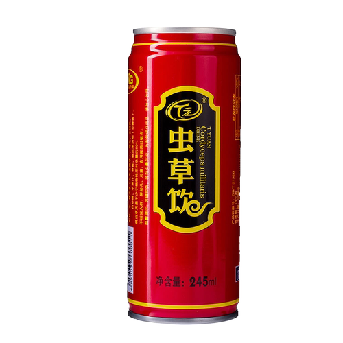 颜色随机T元虫草饮红色黄色包装245ml整箱24罐