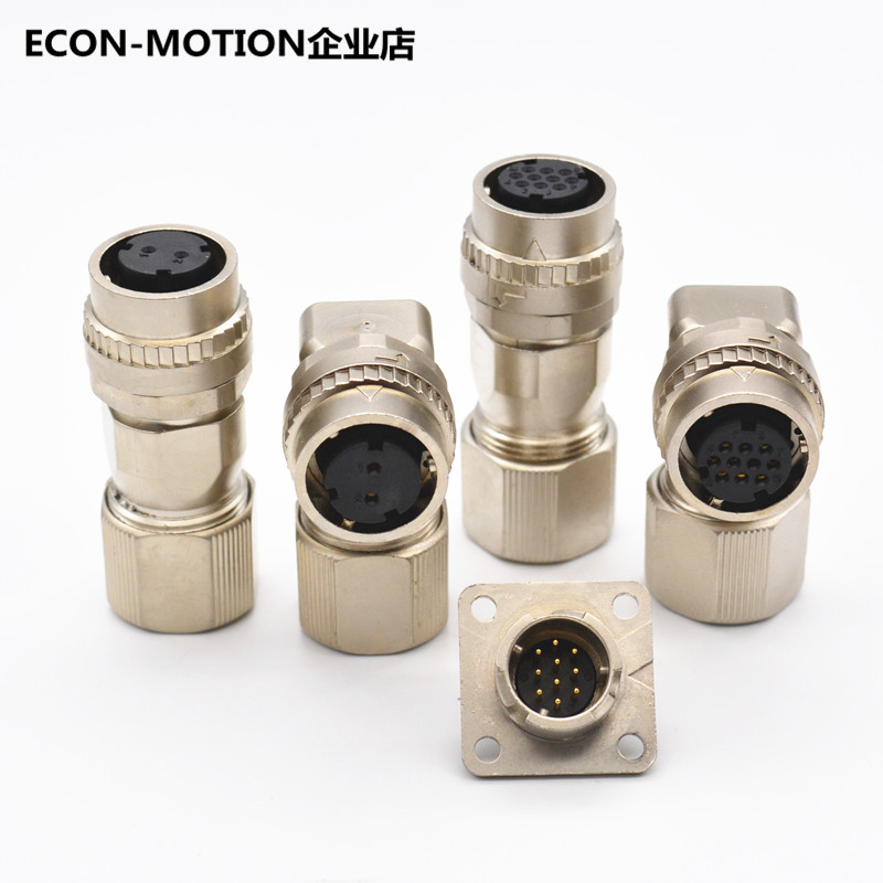 三菱 安川编码器插头 DDK-10芯 2芯 SM10S CM10 伺服电机接插插头