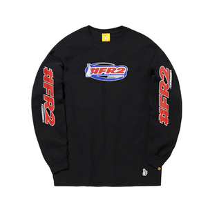 T恤潮 shirt Logo Longsleeve FR2 男女圆领宽松长袖