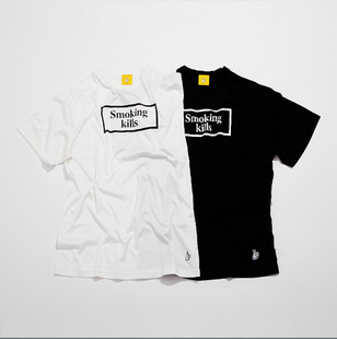 kills印花 吸烟致死 死于吸烟 短袖 Smoking 男女个性 T恤潮 FR2