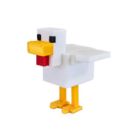 3D打印白羽鸡钥匙扣