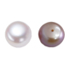 一对近无暇天然淡水半圆珍珠馒头扁圆形半孔单孔diy胸花耳钉戒指