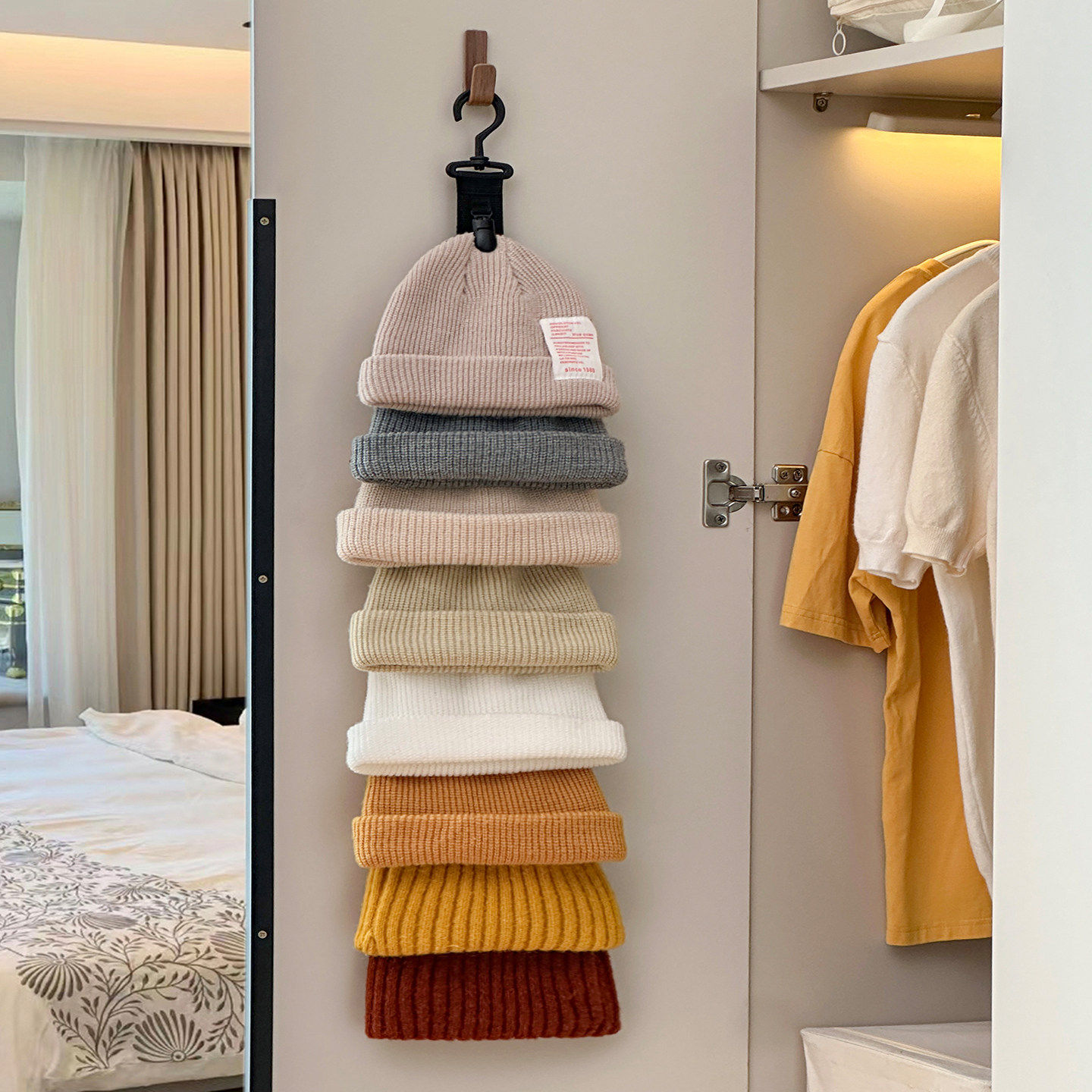 帽子收纳神器家用衣柜门后帽架鸭舌帽毛线帽挂架不变形宿舍衣帽架,收纳整理,帽子收纳架,淘宝优惠券,粉丝福利购,淘宝优惠卷