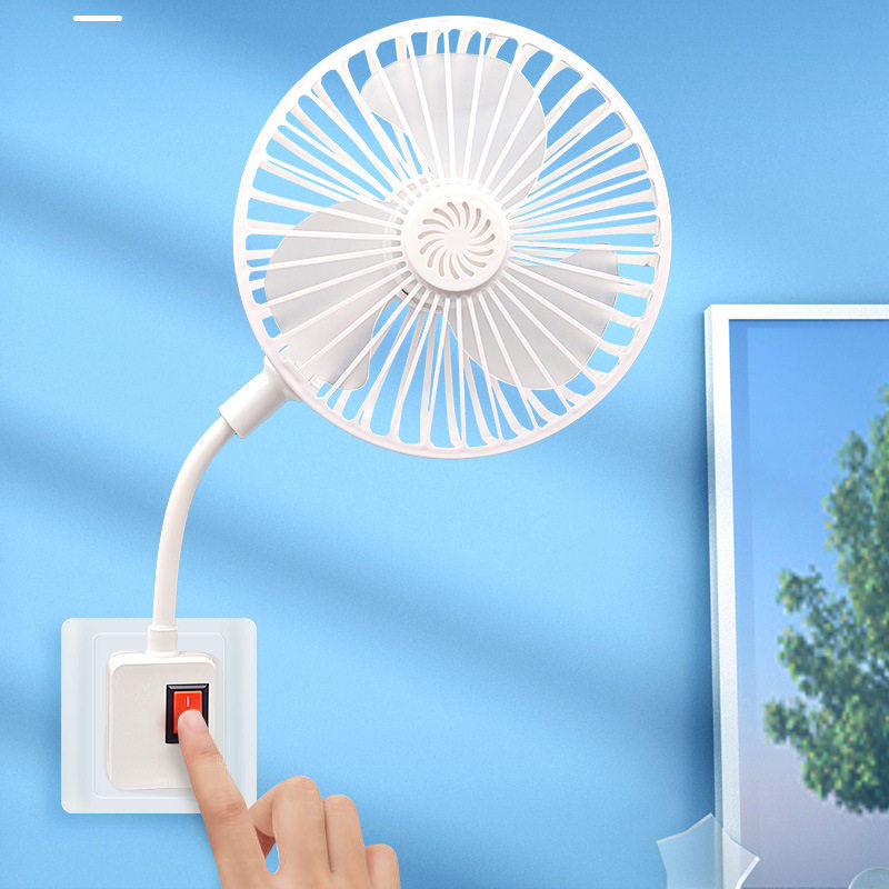 厨房卫生间2026年新款直插电220v超强力小风扇插座静音电风扇家用