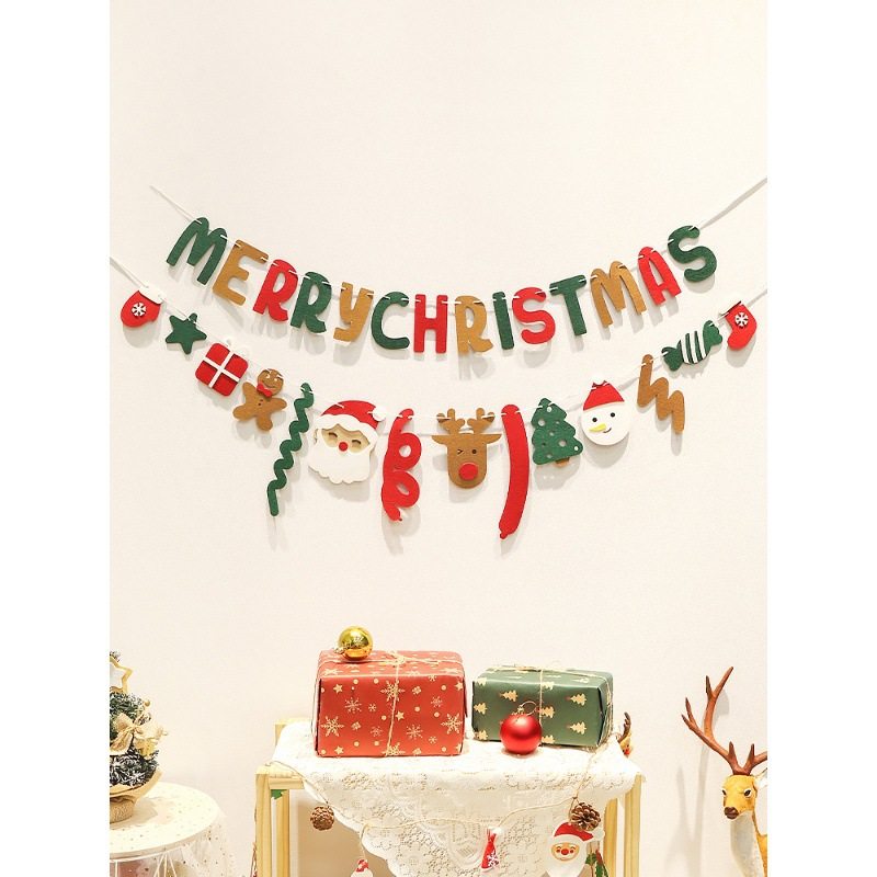 圣诞节装饰拉旗拉花毛毡氛围姜饼人主题拍照道具背景墙场景布置,节庆用品/礼品,圣诞装饰品,淘宝优惠券,粉丝福利购,淘宝优惠卷