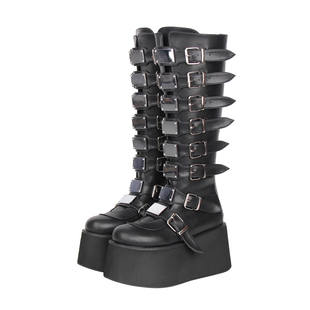 PUNK靴圆头装 Lolita 饰松糕厚底拉链朋克靴M203 新品 2025经典